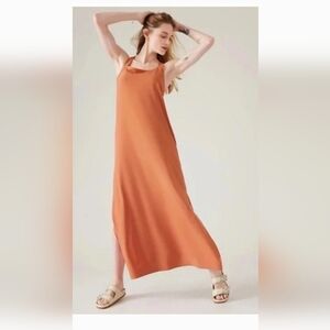 Athleta Warm Orange Maxi Dress NWOT